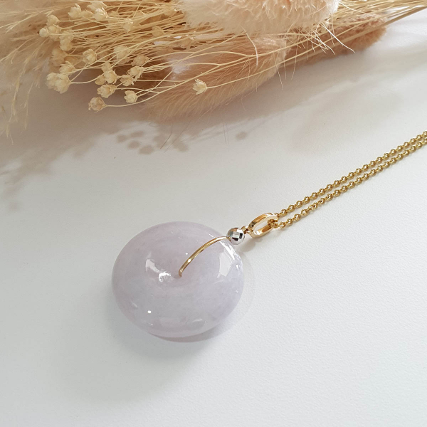 Good Translucency Icy Pinkish Lavender Jadeite 